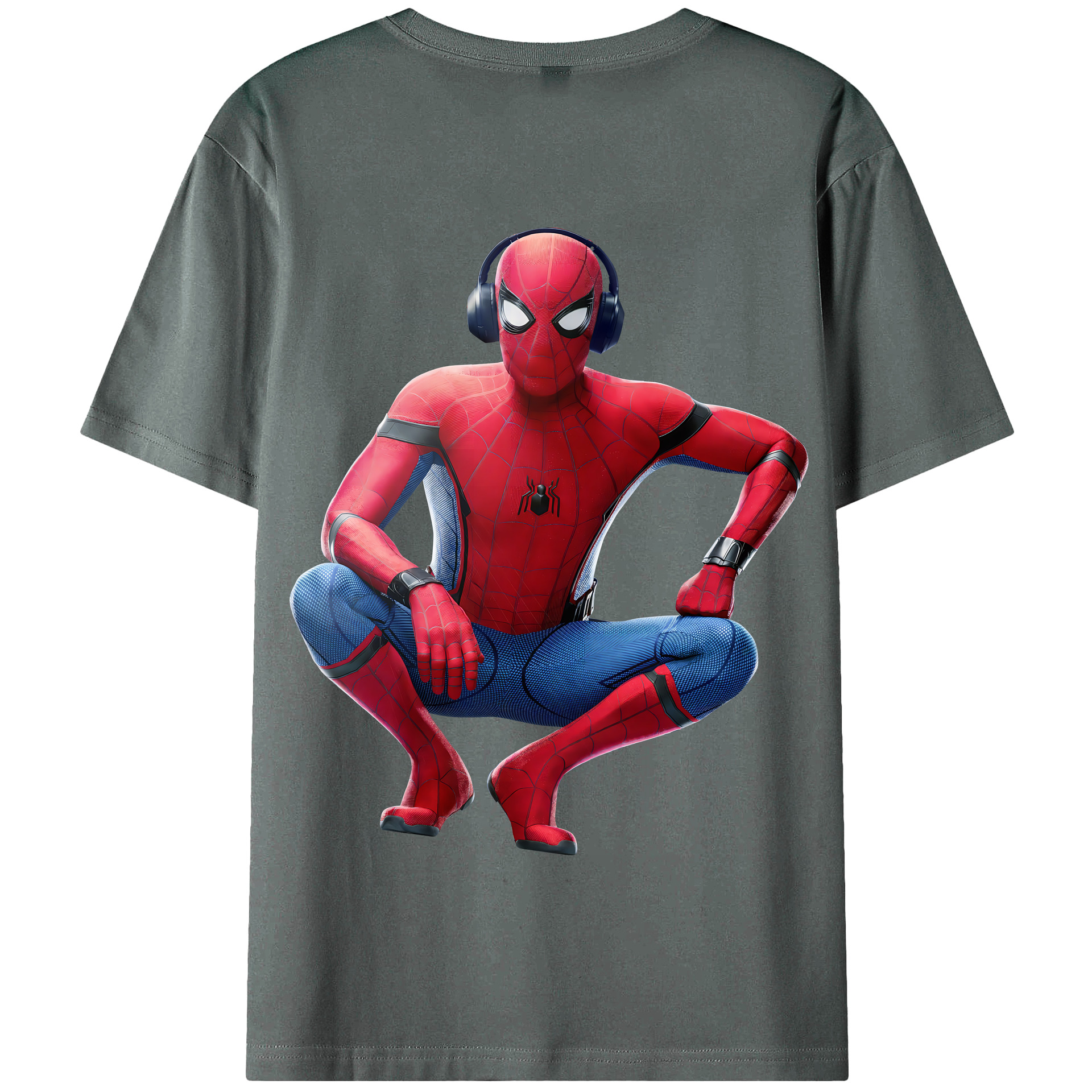Spider Man スパイダーマン 綿100％半袖Tシャツ（背面プリント）